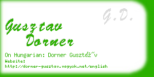 gusztav dorner business card